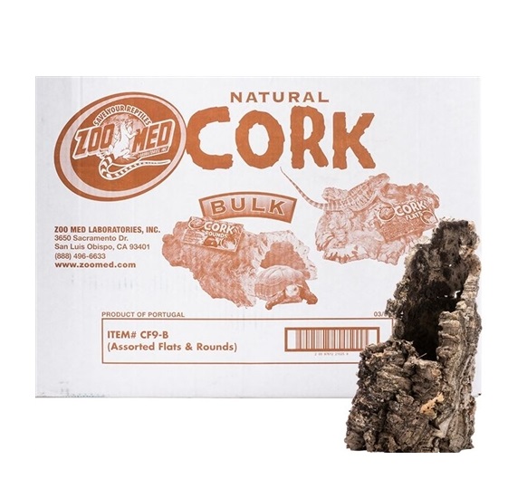 ZooMed Natural Cork Bark Assorted Flats & Rounds, 15lbs Bulk (NO FREE