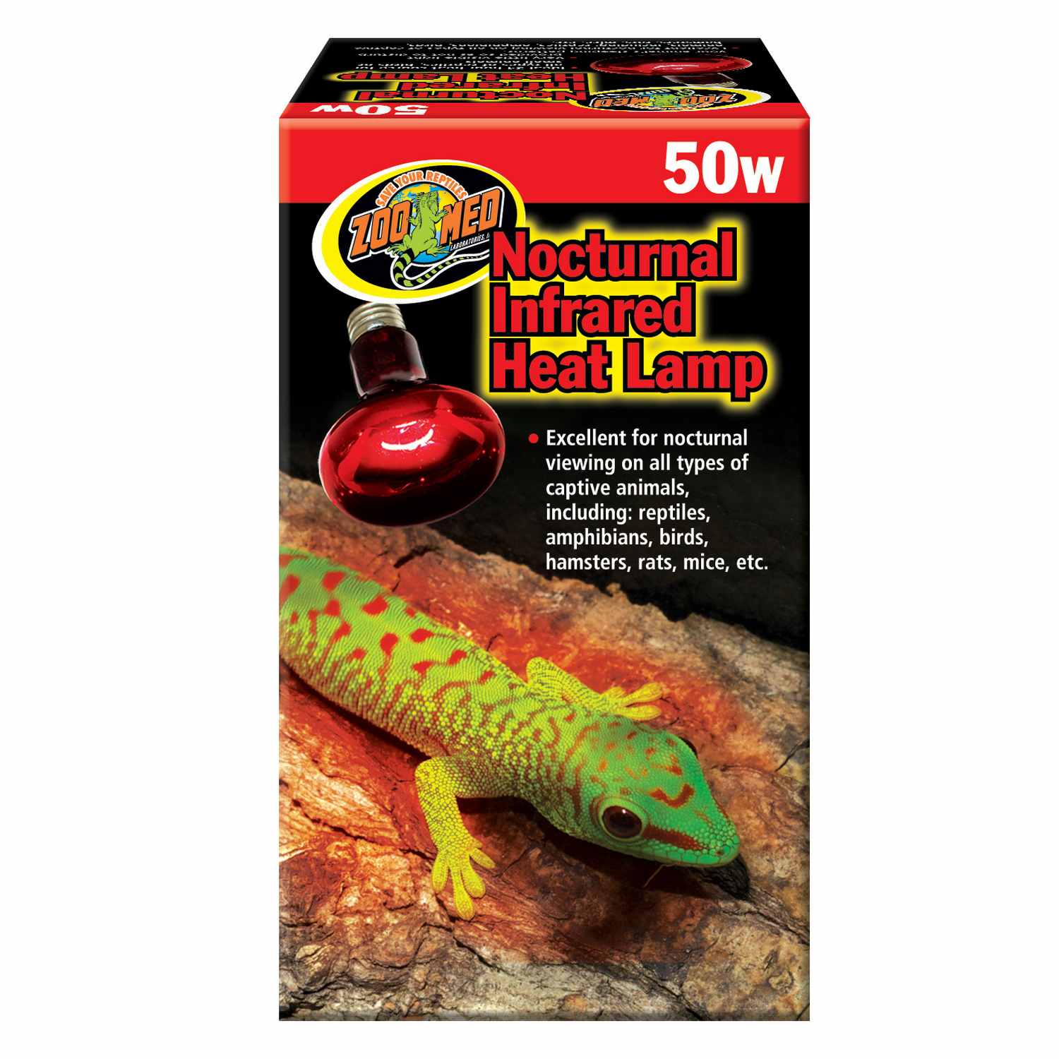ZooMed Nocturnal Infrared Heat Lamp, 50 Watt Advanced Aquatic